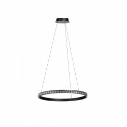 Lampa Wisząca LED Czarna Pierścień 60cm 3-Step Dimmer Azzardo AZALEA 60 AZ6772