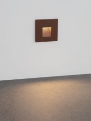 Oprawa wpuszczana schodowa LED brązowa kwadratowa minimalistyczna nowoczesna IP65 Luces Exclusivas