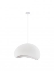 Nowoczesna biała lampa wisząca półokrągły klosz minimalistyczna uniwersalna skandynawska PALINZA LE45316 Luces Exclusivas