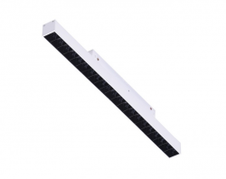 Biała oprawa liniowa ze zmienną barwą ściemnialna LED do systemu szynowego magnetycznego dwufazowego Azzardo ALFA KIRA TRACK MAGNETIC 2LINE 24W CCT SWITCH DIMM WH AZ6503