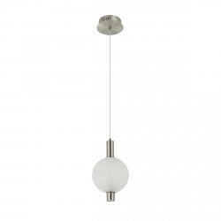 Srebrna nowoczesna lampa wisząca LENTI Italux PND-83631-1-SC-WH salonowa nad stół