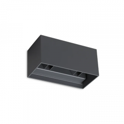 Kwadratowy Antracytowy Kinkiet Ścienny Ogrodowy LED ATOM 313412 IDEAL LUX