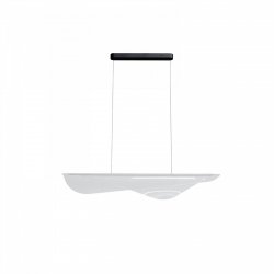Lampa wisząca MANTA 120 PENDANT AZZARDO AZ6794 czarna przeźroczysta ciepła barwa 3000K