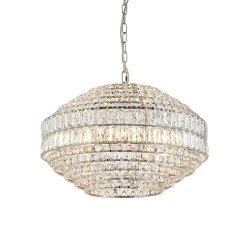 Kryształowa lampa wisząca glamour niklowa okrągła designerska nowoczesna Beatrice 99155 ENDON