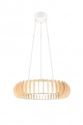 Nowoczesna Dekoracyjna Lampa Wisząca LED Naturalne Drewno MONTE R32171930 RL