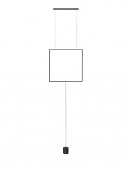 Nowoczesna lampa wisząca podłogowa LED aluminiowa czarna geometryczna kwadrat uniwersalna nad stół do salonu sypialni ROVILLA LE45488 Luces Exclusivas
