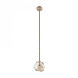 Beżowa lampa wisząca szklana okrągła designerska dekoracyjna 1xG9 LAVA 11106 TK-LIGHTING