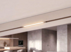 Beżowa oprawa liniowa LED do systemu szynowego magnetycznego BETA SAGA 230V TRACK MAGNETIC 27W CCT BLUETOOTH BEIGE AZ7342