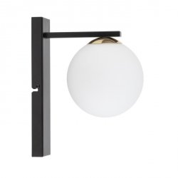 Czarna Lampa Wisząca Białe Klosze Szklane Kule SILIA 33700 SIGMA