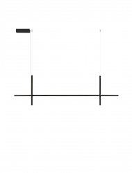 Nowoczesna lampa wisząca LED 30W 3000K czarna nad wyspę kuchenną, nad stół