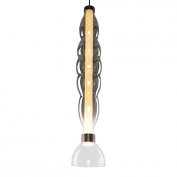 Designerska szklana lampa wisząca LUCCO smoked led 18W Milagro jadalniana nad stół