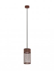 Minimalistyczna lampa wisząca wewnętrzna/zewnętrzna LED aluminiowa kolor rdzawy designerska IP65 DONZUELA LE75149 Luces Exclusivas