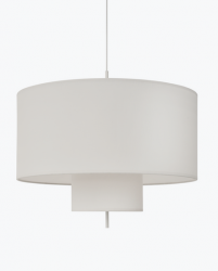 Lampa wisząca abażurowa okrągła biała minimalistyczna klasyczna uniwersalna dekoracyjna Margin 90cm 21331 New Works