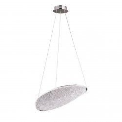 Designerska nowoczesna lampa wisząca LED owalna chrom salonowa dekoracyjna Empire P0636D Maxlight 
