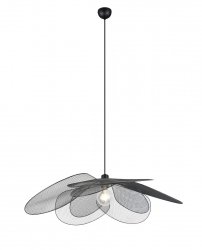 Lampa wisząca metalowa czarna owalna designerska nowoczesna ściemnialna nad stół do salonu sypialni FLEURE R36291032 Rl