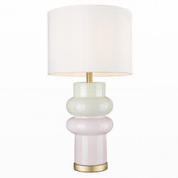 Ceramiczna sypialniana lampa stołowa nocna ASCOT T01729BR-WH Cosmo Light 