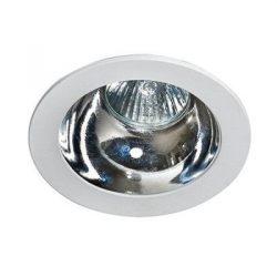 Nowoczesna oprawa podtynkowa okrągła biała + chrom REMO 1 AZ1731 + AZ0855 Azzardo