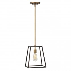 Lampa wisząca Fulton 1 źródło światła industrialna minimalistyczna odsłonięta żarówka HK-FULTON-P HINKLEY 