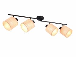 Lampa sufitowa plafon pleciona kolor naturalny 4-płomienna owalna boho rystykalna industrialna minimalistyczna nad stół do salonu sypialni AIMEE R81854036 Rl