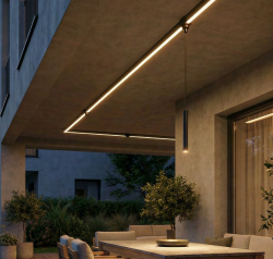 Biała linia świetlna LED o długości 3M do systemu szynowego magnetycznego Azzardo TRACK IP65 LED LINE 3000K AZ6928