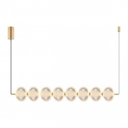 Dekoracyjna złota lampa wisząca LED listwa nad stół wyspę z możliwością ściemniania GALATEA DU31359/50W Zumaline