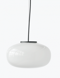 Lampa wisząca LED okrągła szklana biała 40cm minimalistyczna klasyczna uniwersalna nowoczesna Karl-Johan 20340 New Works