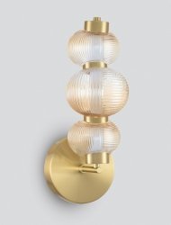 Kinkiet LED szklane kule złoty nowoczesny designerski możliwość ściemniania Luces Exclusivas