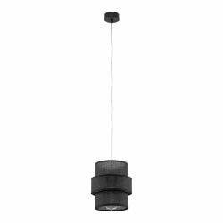 Dekoracyjna lampa wisząca w stylu boho czarny abażur rystykalna industrialna nad stół do salonu jadalni sypialni CALISTO 1 BLACK 5306 TK-Lighting
