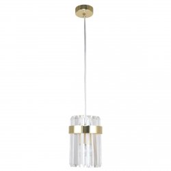 Kryształowa elegancka lampa wisząca w stylu glamour kolor złoty VETRO LP-2910/1P GD Light Prestige