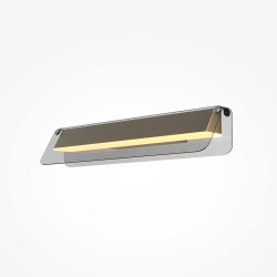 Nowoczesny kinkiet ścienny designerski LED metalowy czerń i mosiadz dekoracyjny Flat MAYTONI MOD296WL-L10BS3K