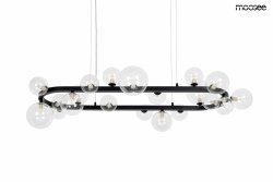 Czarna lampa wisząca owalna przeźroczyste klosze ALURE OVAL 120 MSE1501100550 Moosee