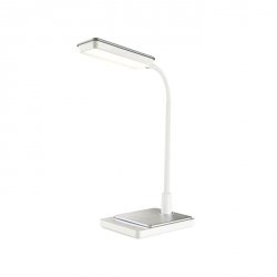 Nowoczesna Biała Lampka Biurkowa LED MAGNUM BL017 NILSEN