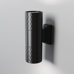 Nowoczesny kinkiet elewacyjny zewnętrzny elegancki aluminium czarny dekoracyjny podświetlający ścianę góra-dół Bowery MAYTONI O583WL-02B