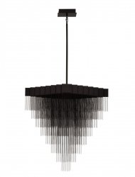 Lampa wisząca LED czarna z łańcuszkami nowoczesna designerska ściemnialna Luces Exclusivas 9186994