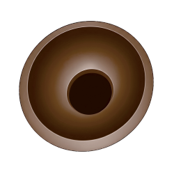 Nowoczesny minimalistyczny plafon LED brązowy COCO 60cm Coffee LP-0508/1C-60 CF Light Prestige