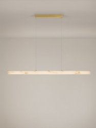 Lampa wisząca LED marmurowa listwa 120cm designerska nowoczesna ściemnialna do sypialni salonu LANZAROTE LE46088 Luces Exclusivas