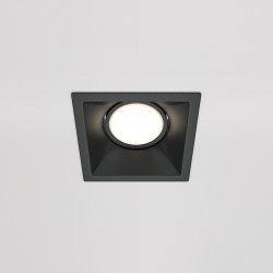 Oprawa wpuszczana w sufit downlight kwadratowa czarna DOT MAYTONI DL042-01-SQ-B