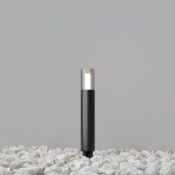 Minimalistyczny słupek ogrodowy zewnętrzna lampa grafitowa tuba Glide MAYTONI O437FL-01GF1