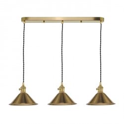 Mosiądzowana Lampa Wisząca Vintage HADANO HAD3640-01 DAR LIGHTING