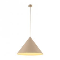 Beżowa lampa wisząca stożkowy klosz do minimalistycznych i klasycznych wnętrz CONO XL 10622 TK-LIGHTING