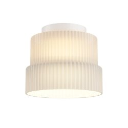 Lampa sufitowa LED okrągła biała szklana z wgłębieniami glamour klasyczna Scala MOD496CL-L12WK MAYTONI