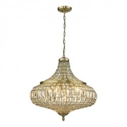Designerska Lampa Wisząca Ozdobna Kryształowe Elementy ASMARA ASM0675 DAR LIGHTING