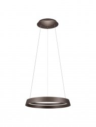 Nowoczesna lampa wisząca LED okrąg w kolorze brązowym BATALLAS LE44788 Luces Exclusivas