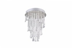 Kryształowy Dekoracyjny Plafon LED W Kolorze Chrom POMP R67341106 RL
