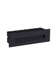Oprawa wpuszczana kinkiet LED czarna prostokątna minimalistyczna nowoczesna IP65 CENDILO LE75318 Luces Exclusivas