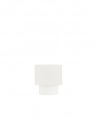 Lampka stołowa nocna lniana abażurowa biała minimalistyczna uniwersalna dekoracyjna Luces Exclusivas