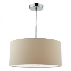 Nowoczesna Lampa Wisząca Abażurowa Szara brązowy RONDA RON1029 DAR LIGHTING
