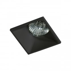 Nowoczesna oprawa sufitowa podtynkowa kwadratowa wpuszczana w sufit pojedyncza aluminiowa czarna PIO 1 AZ1278 Azzardo 