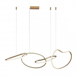 Nowoczesna lampa wisząca okręgi led Fonte Italux PND-22412-S4-GD złota możliwość zmiany barwy swiatła