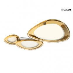 Lampa sufitowa plafon designerska nowoczesna LED opływowy kształt ściemniane światło CELL 3 złota MSE1501100508 Moosee King Home